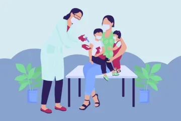 a doctor administering a vaccine