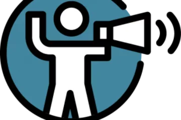 icon of a person holding a megaphone
