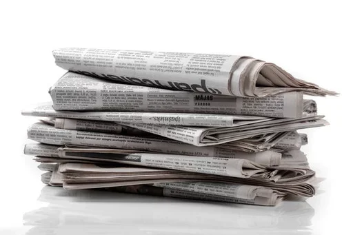 a stack of newspapers