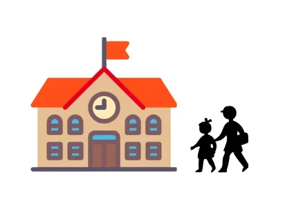 children going to school