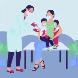 a doctor administering a vaccine