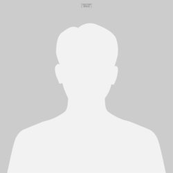 A blank silhouette of a figure with short hair
